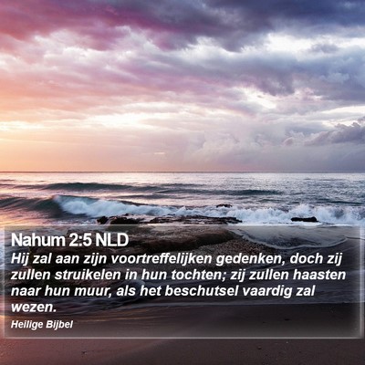 Nahum 2:5 NLD Bible Verse Image