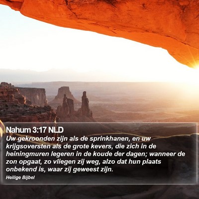 Nahum 3:17 NLD Bible Verse Image