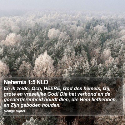 Nehemia 1:5 NLD Bible Verse Image