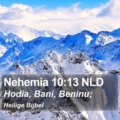 Nehemia 10:13 NLD Bible Verse Image