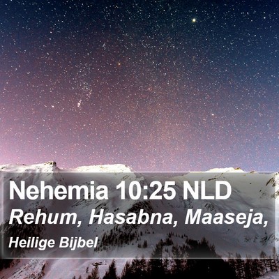 Nehemia 10:25 NLD Bible Verse Image