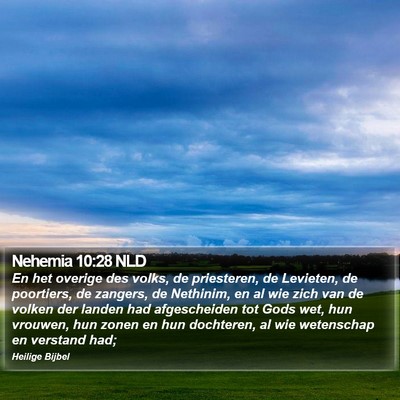 Nehemia 10:28 NLD Bible Verse Image