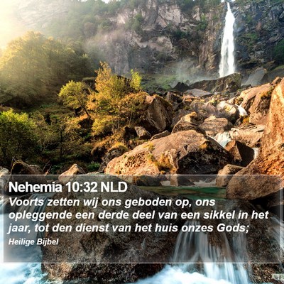 Nehemia 10:32 NLD Bible Verse Image