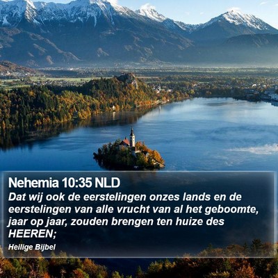 Nehemia 10:35 NLD Bible Verse Image