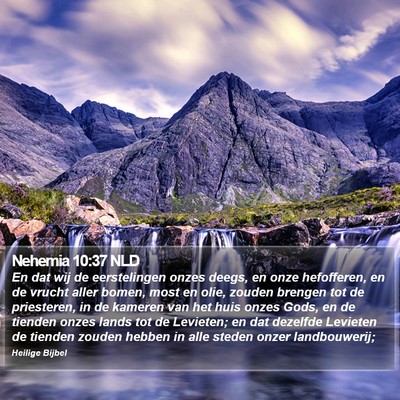 Nehemia 10:37 NLD Bible Verse Image