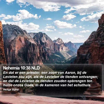 Nehemia 10:38 NLD Bible Verse Image