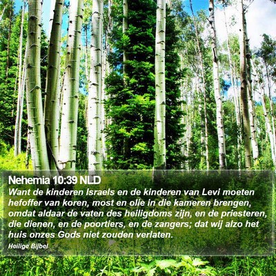 Nehemia 10:39 NLD Bible Verse Image