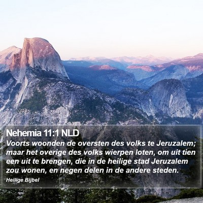 Nehemia 11:1 NLD Bible Verse Image