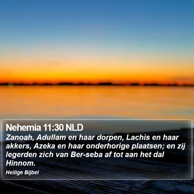 Nehemia 11:30 NLD Bible Verse Image