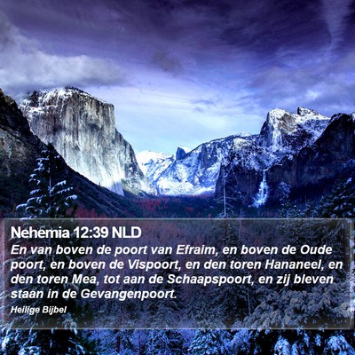Nehemia 12:39 NLD Bible Verse Image