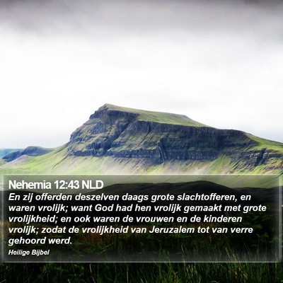 Nehemia 12:43 NLD Bible Verse Image