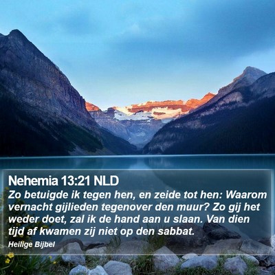 Nehemia 13:21 NLD Bible Verse Image