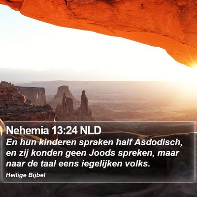 Nehemia 13:24 NLD Bible Verse Image