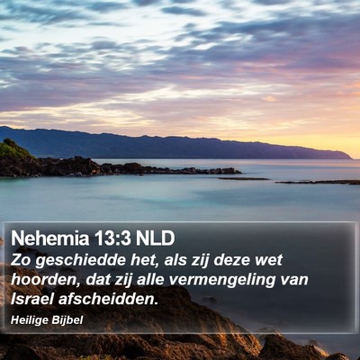 Nehemia 13:3 NLD Bible Verse Image