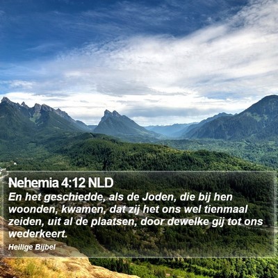Nehemia 4:12 NLD Bible Verse Image