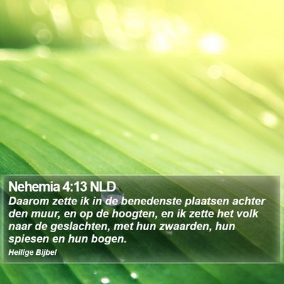 Nehemia 4:13 NLD Bible Verse Image