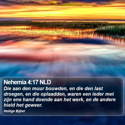 Nehemia 4:17 NLD Bible Verse Image