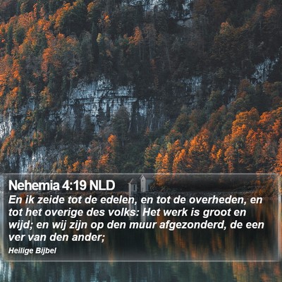 Nehemia 4:19 NLD Bible Verse Image