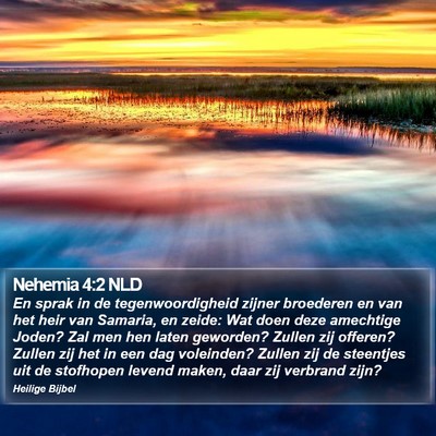 Nehemia 4:2 NLD Bible Verse Image