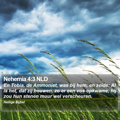 Nehemia 4:3 NLD Bible Verse Image