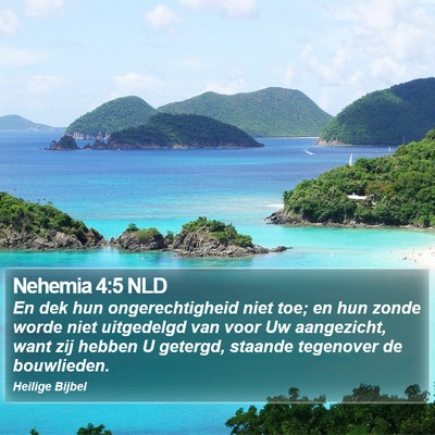 Nehemia 4:5 NLD Bible Verse Image