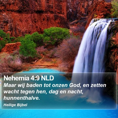 Nehemia 4:9 NLD Bible Verse Image