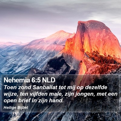 Nehemia 6:5 NLD Bible Verse Image