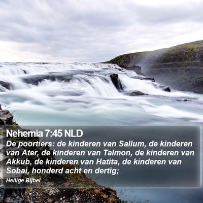 Nehemia 7:45 NLD Bible Verse Image