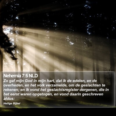 Nehemia 7:5 NLD Bible Verse Image