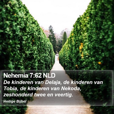 Nehemia 7:62 NLD Bible Verse Image