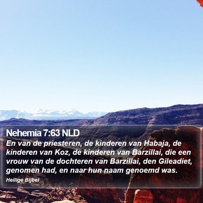 Nehemia 7:63 NLD Bible Verse Image