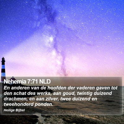 Nehemia 7:71 NLD Bible Verse Image