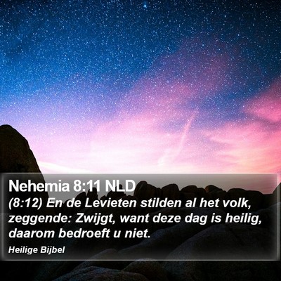 Nehemia 8:11 NLD Bible Verse Image