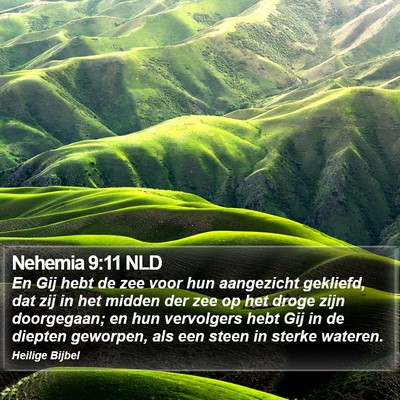 Nehemia 9:11 NLD Bible Verse Image
