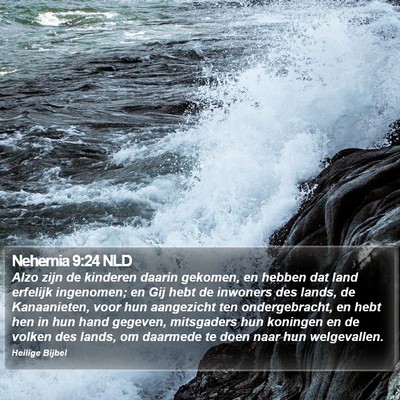 Nehemia 9:24 NLD Bible Verse Image