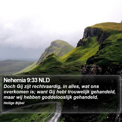 Nehemia 9:33 NLD Bible Verse Image