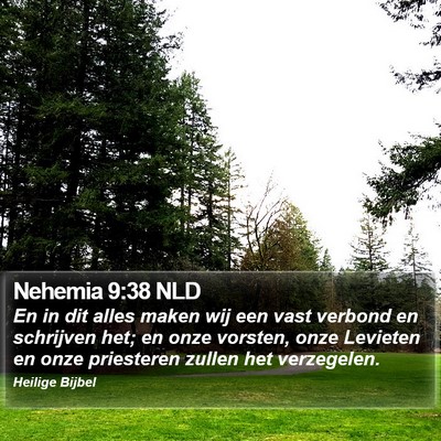 Nehemia 9:38 NLD Bible Verse Image