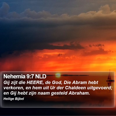 Nehemia 9:7 NLD Bible Verse Image