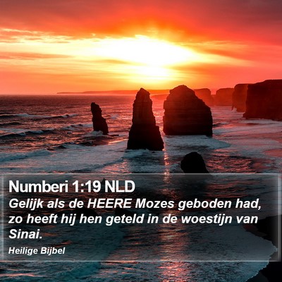 Numberi 1:19 NLD Bible Verse Image