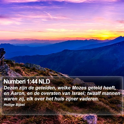 Numberi 1:44 NLD Bible Verse Image