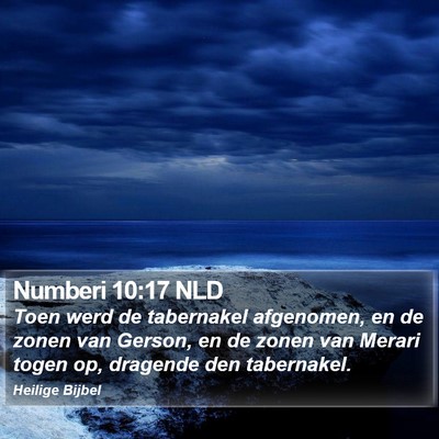 Numberi 10:17 NLD Bible Verse Image