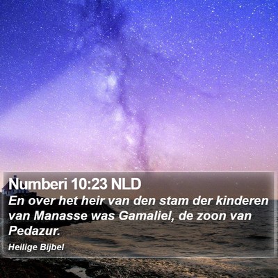 Numberi 10:23 NLD Bible Verse Image