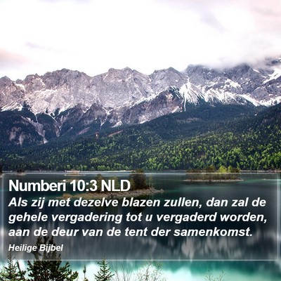 Numberi 10:3 NLD Bible Verse Image