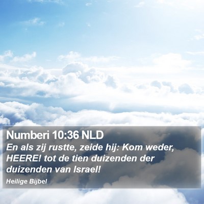 Numberi 10:36 NLD Bible Verse Image