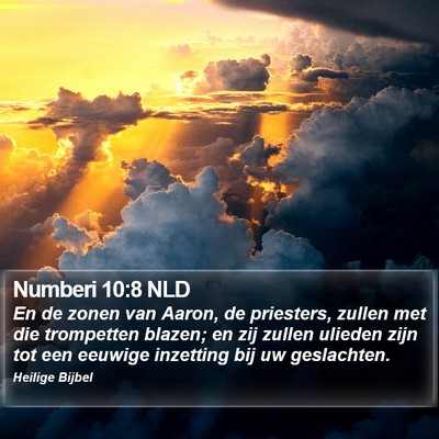 Numberi 10:8 NLD Bible Verse Image
