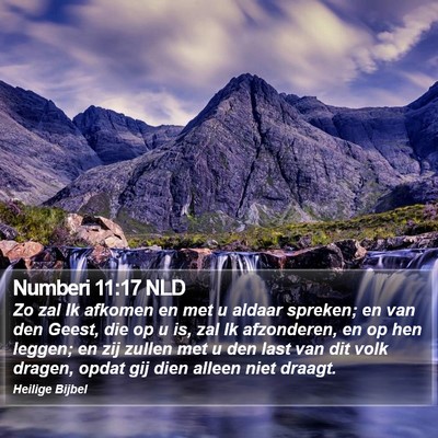 Numberi 11:17 NLD Bible Verse Image