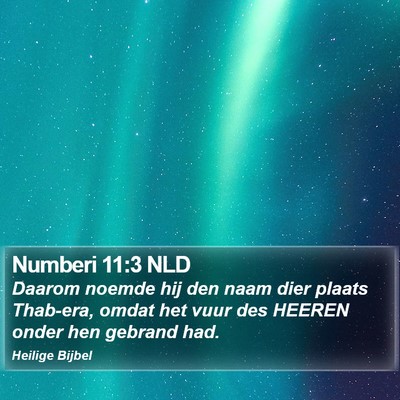 Numberi 11:3 NLD Bible Verse Image