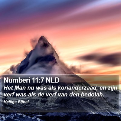 Numberi 11:7 NLD Bible Verse Image
