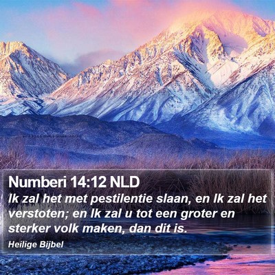 Numberi 14:12 NLD Bible Verse Image