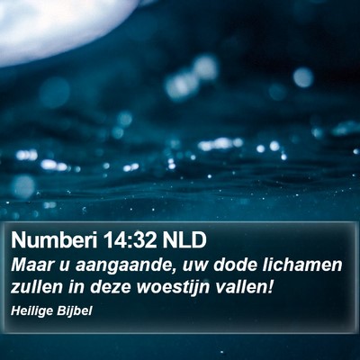Numberi 14:32 NLD Bible Verse Image